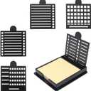 Sticky Note Stencil and Holder Sticky Note Holder with 5 Templates for 3x3 Inch Sticky Notes Reusable Stick Notes Dispenser for to-Do Lists Home Office, Black