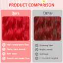Pastel Dark Red Wavy Bob Wig for Women, Short Shoulder Length Synthetic Wig with Bangs, Matte Natural Realistic Look Lightweight Hairpiece, Red Color for Daily Wear & Cosplay Costume