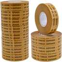 WOD General Purpose ATG Tape, 1/2 inch x 36 yds. (Set of 12 Rolls) Adhesive Transfer Tape Glider Refill Rolls Clear Adhesive on Gold Liner (Acid Free) RWATG20