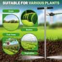 Deep Root Tree Watering Tool, Stainless Steel Tree Watering Spike with Fertilizer Bottle, Root Feeder with Brass Valve T-Handle, Irrigation System Watering Stake for Garden Orchard Shrub