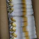 100Pack Pre-Rolled Napkins Gold Plastic Silverware Set for Party