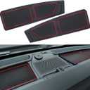 Dash Cover Tray for Ford Bronco Accessories 2021 2022 2023 2024 2025 2026, Dashboard Mat, Anti-Slip Silicone Insert, Anti Dust Interior, Dash Pad Liner for Bronco 2/4-Door (2pcs, Red Trim)