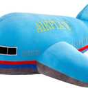 15.7" Airplane Plush Stuffed Aircraft Pillow Model Toy,Gifts for Boys Kids,Blue