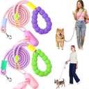 Talltalk 2 Set 6 ft Dog Leash Adjustable Hand Free Crossbody Rope for Small Medium Dog Include 2 Pcs Poo Bag Dispenser Comfortable Sponge Handle Heavy Duty Nylon Rope Training Leash for Walking Hiking