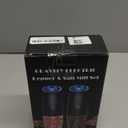 Rechargeable Pepper and Salt Grinder Set, whit Gravity Sensing Switch and LED Light, One Hand Automatic Operation -Black/2 Pack