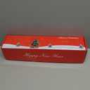 22'' Pre-lit Fiber Optic Desktop Christmas Tree Mini Artificial Tabletop Xmas Tree Multicolor Lighted with Solid Base, Balls