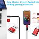 Data Blocker, USB C to C Data Blocker for iphone15 16 and Any Mobile Phone Charging, Protect Against Juice Jacking, Refuse Hacking 100% Guaranteed, Only Safe Charging (3-Pack)