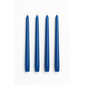 Dinil Blue Taper Candles – 10 Inch Tapered Candles Set of 4 – Unscented Taper Candles – Decorative Long Candlesticks for Decoration, Festival, Dinner, Party – Long Burning Time – Blue