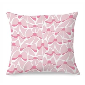 SPBL&L Coquette Groovy Pink Bow Pillow Covers 18x18, Coquette Preppy Girly Room Decor, Preppy Girly Aesthetic Ribbon Bow Decorative Throw Pillow Covers for Girls Bedroom Dorm Apartment