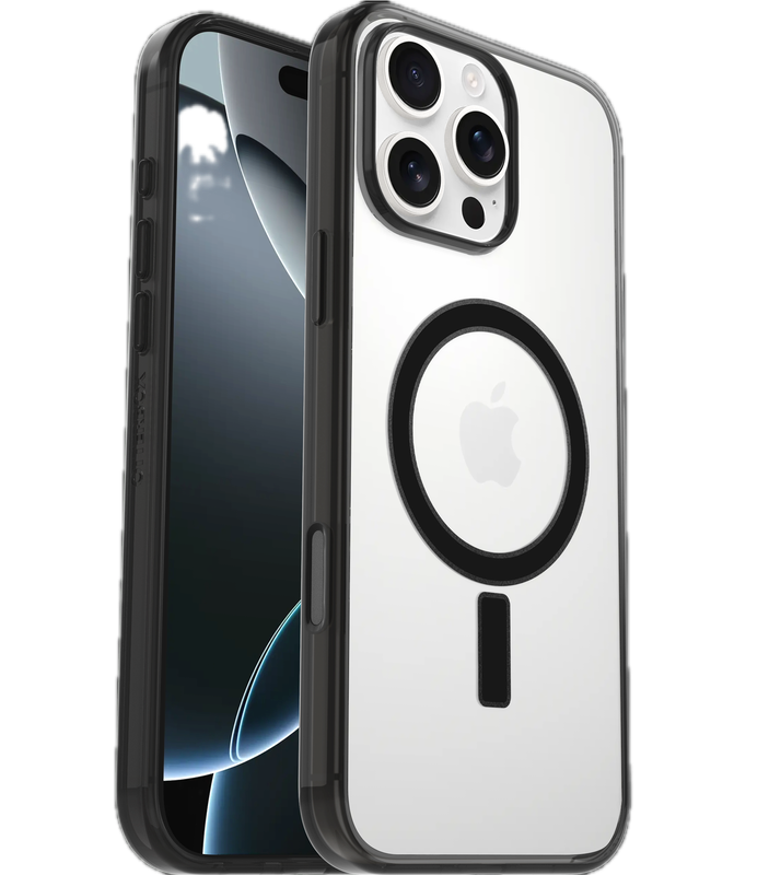 OtterBox - Clear Case Series with MagSafe for iPhone 16 Pro Max Shockproof, Drop Proof, Ultra-Slim, Protective Case (Manta Ray Black