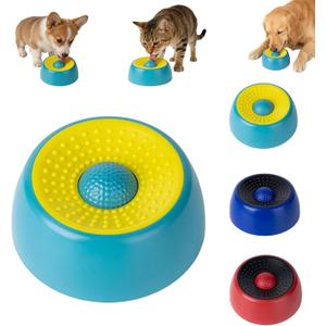 2 x Dog Lick Bowl with Roller Ball, Dog Lick Ball for Dogs,Dog Licking Bowl with Rolling Ball for Pet Slow Eat,Dog Lick Bowl with Ball for Enjoy Eating,Lick&Roll Bowl Focus On Pet Enjoy Meal. (Blue-A)