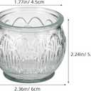 GLEAVI Glass Votive Candle Holders Set of 6, Clear Lotus Tealight Candle Holder Centerpieces, Thick Heavy Base Flower Candlestick for Wedding Reception Party Home Decor Table