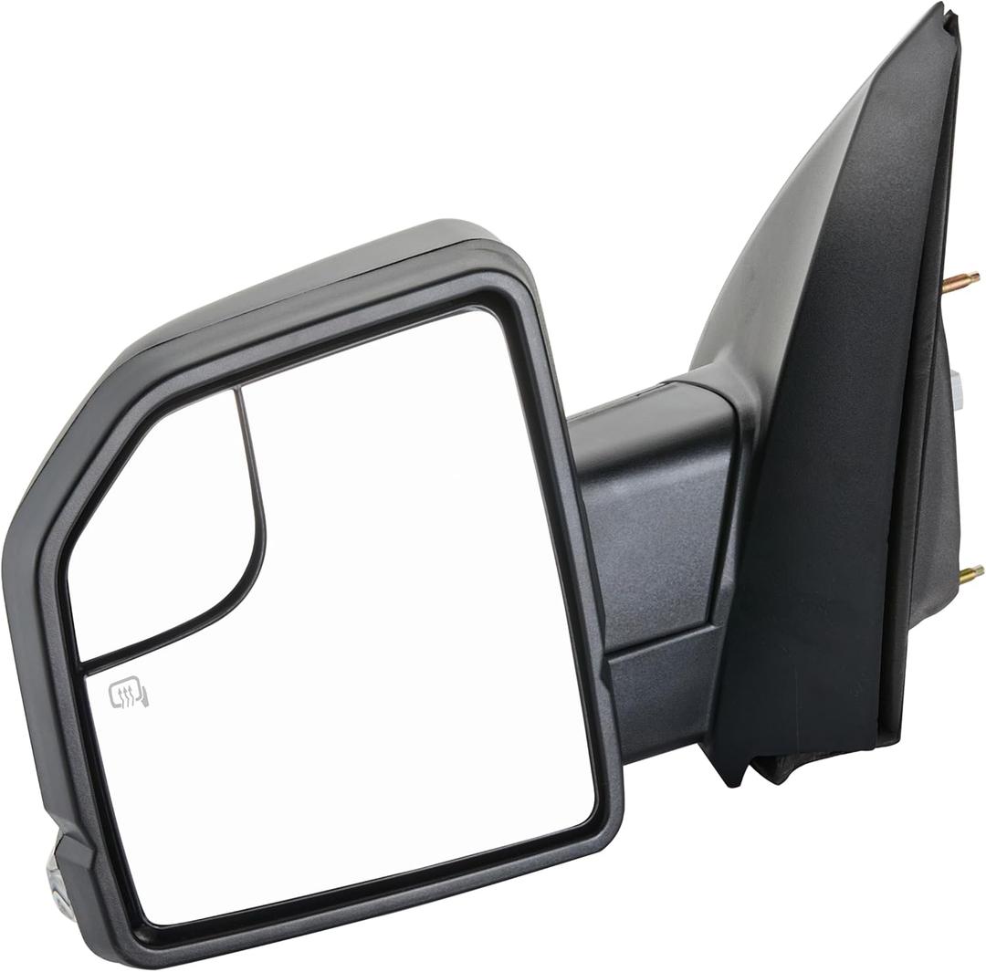 Side View Mirror Replacement Fit for Ford F-150 2015-2017.Power Heated.Manual Folding.Turn Signal Light.Driver Side Door Mirror.without Puddle Lights,6 pins