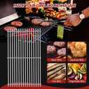 Grill Grates Parts for Weber Genesis Grill 66089, 66097, Weber Genesis II E-410, S-410, E/S-415, E/S-435, LX E/S-440, 18 Stainless Steel Grids BBQ Gas Grill Replacement Parts, 3 Pack