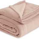 Bedsure Fleece Blankets Queen Size Dusty Pink - Bed Blanket Soft Lightweight Plush Fuzzy Cozy Luxury Microfiber, 90x90 inches