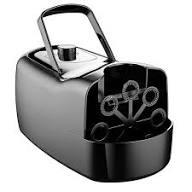 Portable Bubble Machine for Kids, Automatic Bubble Maker Toy, 2 Speed Settings, Operated by Plug-in or Batteries, Bubble Blower for Parties Wedding Indoor Outdoor-Black