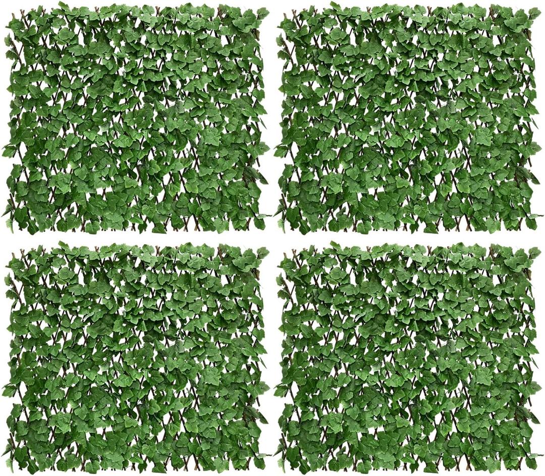 Expandable Fence Privacy Screen for Balcony Patio Outdoor,Decorative Faux Ivy Fencing Panel,Artificial Hedges