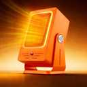 Portable Space Heater for Indoor Use,Desktop Heater with PTC 2s Fast Heating, 60 Adjustable Angle Design Small Electric Heater Lightweight for Personal, Office,Room,Orange (Medium)