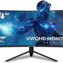 34" WQHD Gaming Monitor, 165Hz, Ultra-Wide 21:9, 1ms, FreeSync/G-Sync, HDR10, 99% sRGB, HDMI & DP, VESA Mount, Eye Care (Black)
