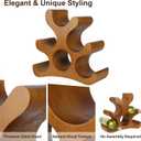 Countertop Wine Rack - 6 Bottle Wooden Wine Rack - Freestanding Wine Bottle Holder Stand - Wine Storage Rack for Cabinet Pantry Bar Kitchen