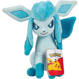 Pokmon 8" Glaceon Plush - Officially Licensed - Eevee Evolution Figure - Authentic Soft Stuffed Animal Toy - Christmas Stocking Stuffer Gift for Kids, Boys, Girls - 2+