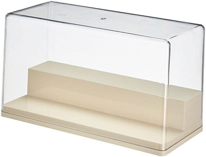 Acrylic Display Shelf Case for Figures 2 Tier Stepped Doll Display Box Stand DustProof Doll Storage Box Multifunctional Doll Display Shelf Organizer for Action Figures Collectibles Toys(Small)