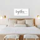 24 x 12 Inch Farmhouse Together Family Wall Decor, Rustic Wooden Together Wall Art for Living Room, Blessed Wooden Sign for Home Decor, Perfect Family Wall Decor for living room Creating Warmth and Togetherness