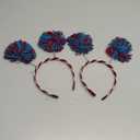2 Pack Blue Pom Pom Headband Read Book Day Costume Headwear Fluffy Yarn Hairband Adult Halloween Accessories