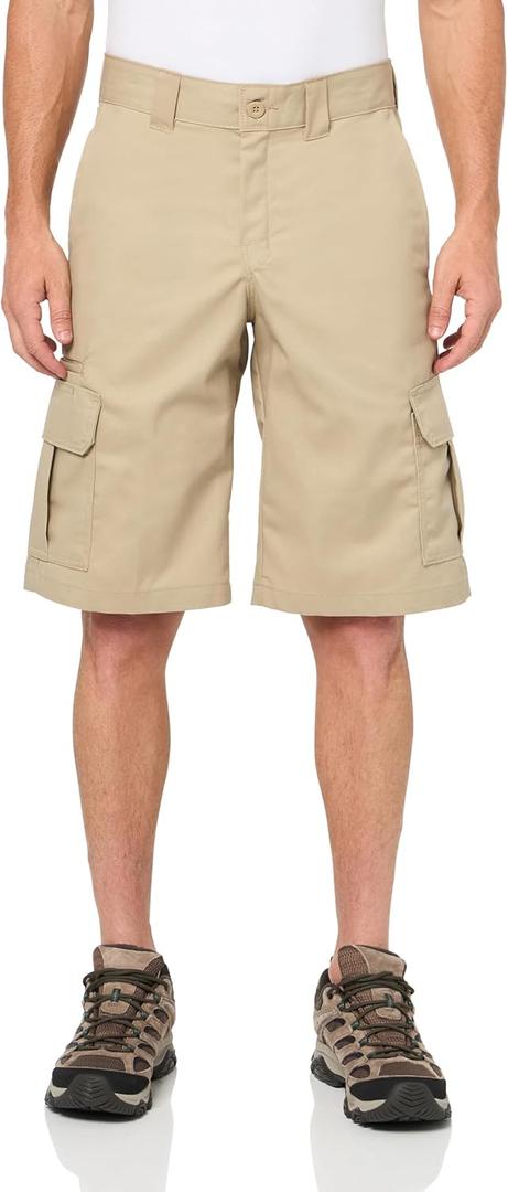 Dickies Mens Flex Relaxed Fit Cargo Shorts, 13" (Beige), size 36