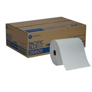 Pacific Blue® Nonperforated Paper Towels, White, 1-Ply, 800-ft., 6 Rolls (26601)