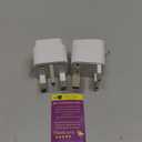 Bates- US to UK Plug Adapter, 2 Pack, White Type G Adapter for Travel, UK Power Adapter, UK Adapter Plug, Ireland Plug Adapter for London Plug, UK Adapters for Travel, England Travel Plug Adapter