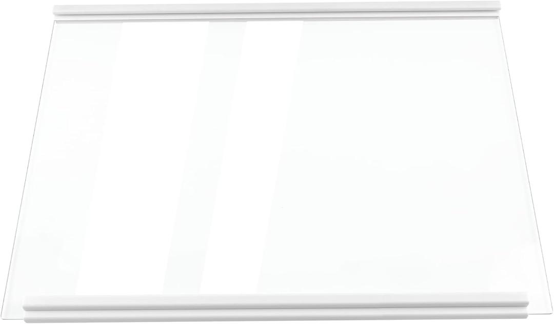 W11697465, W11351248 Glass Crisper Cover Compatible with for whirlpool, maytag, ikea Refrigerator(some models, not all), Glass Shelf for Crisper Pan Cover W11449890, W11205398, W11162439 etc.