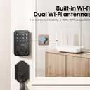 Built-in WiFi Keyless Entry Door Lock with Keypad, App Remote Control, No Bridge Required, Auto Lock, IP65