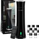 Hotel Scent Diffuser Starter Kit - 1500 Sq Ft Coverage, Premium Plastic Essential Oil Diffuser, Waterless Diffuser for Home, Hotel, Office, 5 Scent Essential Oils Included, Large Room, Black, 11In