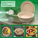100 Pack 34 oz Disposable Soup Bowls with Lids for Soup Salad Meal Prep, 100 pc