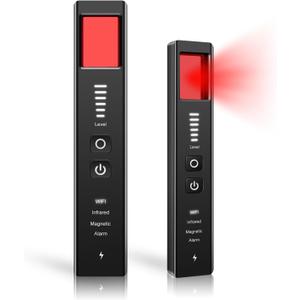 COTINSE Hidden Camera Detectors for Travel, Spy Camera Finder, Portable Hidden Bug and Camera Detector, GPS Tracker Detector with 6 Levels Sensitivity for Hotel, Car, Office, Airbnb (Single, Black)