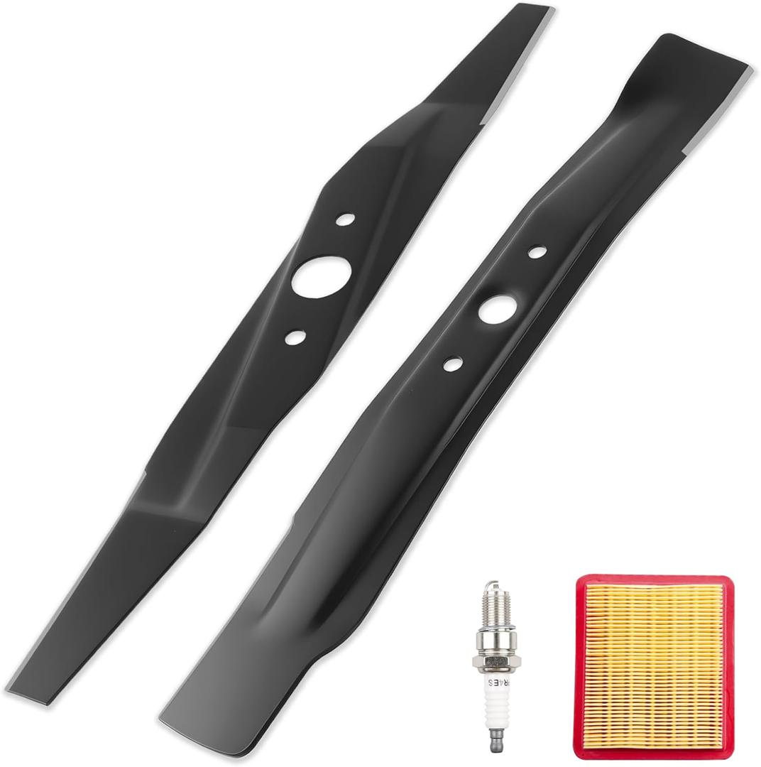 HQPASFY 72531-VR8-M00 & 72531-VR8-M00 Mower Blade Kit Compatible with Honda 21'' Cut Lawn Mower HRN216, Contains 1x Air Filter, 1 x Spark Plug