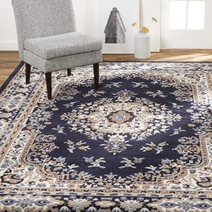Home Dynamix Premium Sakarya Traditional Medallion Border Area Rug, Navy Blue/Brown, 7'8"x10'7" Rectangle Home Dynamix Premium Sakarya Traditional Medallion Border Area Rug, Navy Blue/Brown, 7'8"x10'7" Rectangle