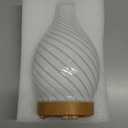 Art Glass Essential Oil Diffuser - 160ml Ultrasonic Cool Mist Scent Aroma Aromatherapy Diffuser, Intermittent with Auto Shut-Off Timer Setting &7 Colors Night Light for Home -Ethereal Time