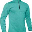 TACVASEN Mens Quarter Zip Pullover Long Sleeve Golf Shirts Fleece Lined | Golf Workout Athletic,Quarter Zip,Winter Thermal Warm,Fleece Lined,4 Way-Stretch,Lightweight,Long Sleeve (Blue, XXL)