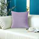 Comfy Lavender Throw Pillow Covers Decorative Square Solid Thick Velvet Super Soft Cushion Cases Home Decor for Sofa Couch Living Room Chair, Set of 1, 24 x 24 Inch