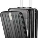 Hanke 20 Inch Carry-On Luggage with Wheels PC Hard Shell Suitcases Top Opening Aluminum Frame Travel Luggage Suitcases for Woman Men