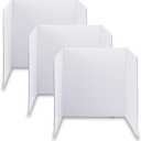 LonlyEagle Trifold Poster Board, 24" x 16", 3-Pack, White Corrugated Project Boards for Science Fairs, School Projects, Event Displays