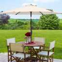 7.5ft Outdoor Umbrella Patio Umbrella,2-Year-Non-Fading,Table Market Patio Umbrella with Push Button Tilt and Crank,for Pool, Deck, Garden,Backyard