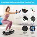 Vibration Plate Exercise Machine for Lymphatic Drainage,Softgym Power Vibrate Stand Shake Board 450 Lbs Capacity Whole Body Workout Waver with Fitness Resistance Bands Weight Loss Gifts for Women Men