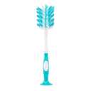 Dr. Brown's Deluxe Bottle Brush for Cleaning Baby Bottles, Nipples, and Sippy Cups with Suction Cup Stand and Vent Brush, BPA-Free, Blue, 1-Pack 