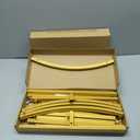 Wokceer Wedding Arch Backdrop Stand 7.2FT, 6.6FT, 6FT Set of 3 Gold Metal Arch Backdrop Stand for Wedding Ceremony Baby Shower Birthday Party Decor