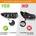 WEELMOTO Halogen Headlights for 2007-2012 Hyundai Santa Fe, Headlamp Compatible with 2007 2008 2009 2010 2011 2012 Santa Fe Replacement Driver & Passenger Side Black Housing Amber Reflector