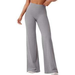 YEOREO Workout Leggings Womens No Front Seam Straight Leggings 29"/ 31.5"/ 33"/ 35" High Waist Buttery Eddiy Gym Yoga Pants (Small, Gray)