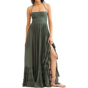 R.Vivimos Womens Summer Boho Sexy Backless Long Dresses (Small)